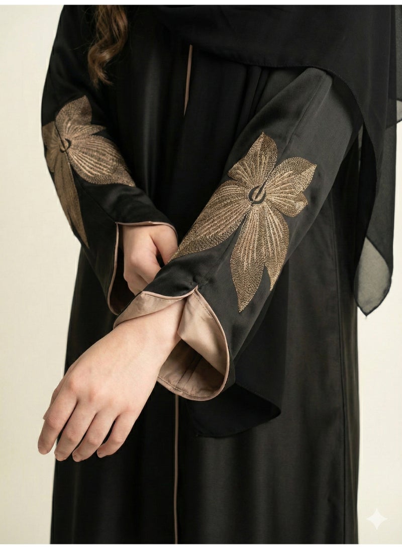 BHNS Abayas for school and abayas for the confusing age | Abaya for the confusing age and abaya for the confusing age | Colored abayas for the confusing age and abayas for the confusing age | Abaya for the confusing age and abayas for young ones | Small abayas for girls that suit every style | Abaya for short girls and abaya for short | Abaya for school and abayas for intermediate | Abaya for secondary and abaya for university | Fancy elegant soft luxurious abayas | Abaya of the trend Gulf bisht black | Abayas for teenage girls and for teenagers suitable for middle school - Image 3